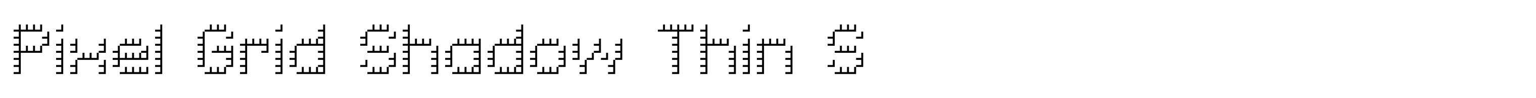 Pixel Grid Shadow Thin S